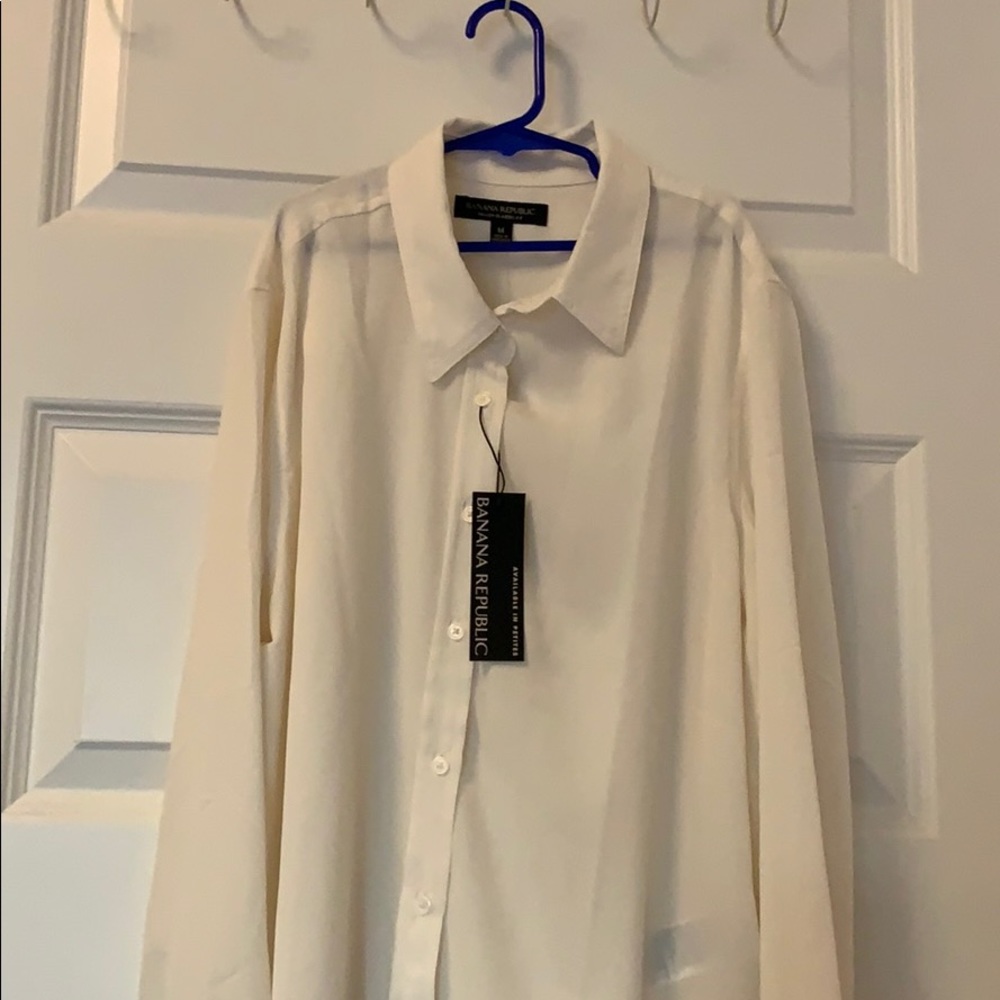 Cream Silk Blouse